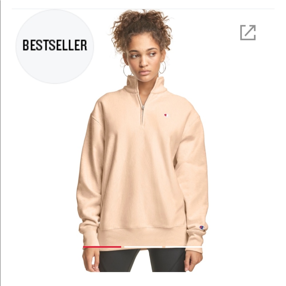 Champion Oversized Reverse Weave Quarter Zip